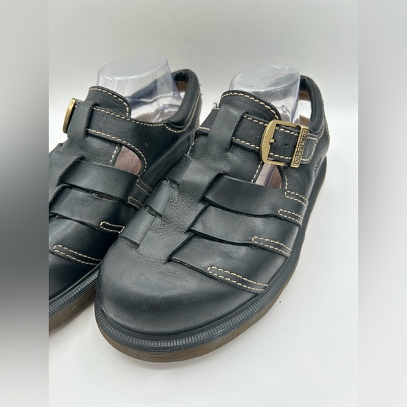 MIE RARE Dr Martens Sandals Mens Sz 11 Vintage Fisherman Black Chunky Y2K Grunge - Picture 8 of 14